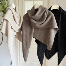 Load image into Gallery viewer, Winter Wool Scarf Shawl Neckerchief Thickened Triangular Scarf Casual Wear Elegant Oversized Women Big Shawl
