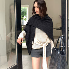 Load image into Gallery viewer, Winter Wool Scarf Shawl Neckerchief Thickened Triangular Scarf Casual Wear Elegant Oversized Women Big Shawl
