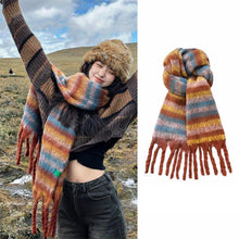 Load image into Gallery viewer, Winter Women Korean Style Scarf Thick Warm Scarf Shawl Neckerchief Fashionable Neck Warmer Cold Weather Accessories
