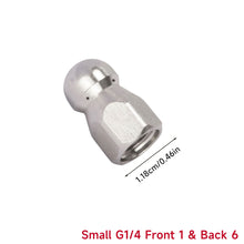 Load image into Gallery viewer, Professional Pressure Washer Drain Cleaning Nozzle High Pressure Water Jet Pipe Unclogging Tool Steel Sewer &amp; Pipe Maintenance Accessory Anti-Clogging

