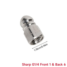 Load image into Gallery viewer, Professional Pressure Washer Drain Cleaning Nozzle High Pressure Water Jet Pipe Unclogging Tool Steel Sewer &amp; Pipe Maintenance Accessory Anti-Clogging
