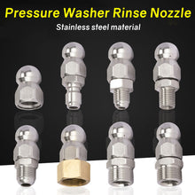 Load image into Gallery viewer, Professional Pressure Washer Drain Cleaning Nozzle High Pressure Water Jet Pipe Unclogging Tool Steel Sewer &amp; Pipe Maintenance Accessory Anti-Clogging
