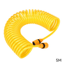 Load image into Gallery viewer, 5m/16.4ft Retractable Garden &amp; Car Wash Water Hose High Pressure Anti-Burst Wear Freeze Resistant Flexible Retractable Spring Hose for Home Wash Car Use
