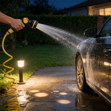 Load image into Gallery viewer, 5m/16.4ft Retractable Garden &amp; Car Wash Water Hose High Pressure Anti-Burst Wear Freeze Resistant Flexible Retractable Spring Hose for Home Wash Car Use
