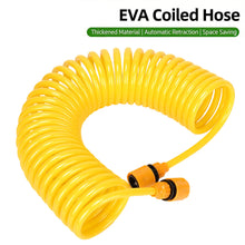 Load image into Gallery viewer, 5m/16.4ft Retractable Garden &amp; Car Wash Water Hose High Pressure Anti-Burst Wear Freeze Resistant Flexible Retractable Spring Hose for Home Wash Car Use

