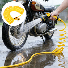 Load image into Gallery viewer, 5m/16.4ft Retractable Garden &amp; Car Wash Water Hose High Pressure Anti-Burst Wear Freeze Resistant Flexible Retractable Spring Hose for Home Wash Car Use
