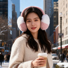 Load image into Gallery viewer, Winter Color-Blocking Fluffy Ear Cups Cute Plush Earmuffs Outdoor Ear Covers Foldable Earflap Women Gift
