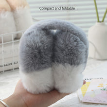 Load image into Gallery viewer, Winter Color-Blocking Fluffy Ear Cups Cute Plush Earmuffs Outdoor Ear Covers Foldable Earflap Women Gift
