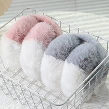 Load image into Gallery viewer, Winter Color-Blocking Fluffy Ear Cups Cute Plush Earmuffs Outdoor Ear Covers Foldable Earflap Women Gift
