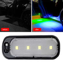 Load image into Gallery viewer, Universal Car Door Decoration Welcome Light Car LED Door Light USB Charging Wireless RGB Safety Anti-collision Signal Lamp
