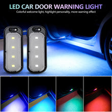 Load image into Gallery viewer, Universal Car Door Decoration Welcome Light Car LED Door Light USB Charging Wireless RGB Safety Anti-collision Signal Lamp
