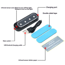 Load image into Gallery viewer, Universal Car Door Decoration Welcome Light Car LED Door Light USB Charging Wireless RGB Safety Anti-collision Signal Lamp
