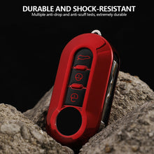 Load image into Gallery viewer, Car Flip Key Case Cover TPU Auto Shell Fob 3 Buttons for Fiat Ducato 500 500L Panda Grande Punto Lancia Musa Accessories
