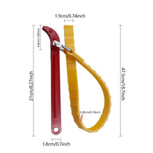 Load image into Gallery viewer, Adjustable Car Oil Fuel Filter Removal Strap Wrench Tool Belt 8/12inch Heavy Duty T u Strap Opener Cartridge Disassembly Tool
