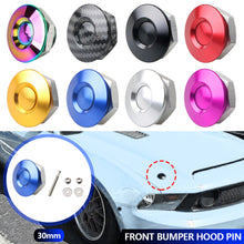 Load image into Gallery viewer, Universal Car Front Bumper Hood Pin Engine Bonnet Lock Latch Clip Push Button Billet Quick Release Fasteners Set Racing Body Kit
