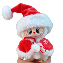 Load image into Gallery viewer, For 17cm Labubu Clothes Christmas Snowman Dress Up Hat and scarf set Doll Accessories Labubu Christmas Outfit Kids Gift
