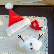 Load image into Gallery viewer, For 17cm Labubu Clothes Christmas Snowman Dress Up Hat and scarf set Doll Accessories Labubu Christmas Outfit Kids Gift
