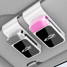 Load image into Gallery viewer, Car Sunglasses Glasses Clip Holder Organizer Receipt Card Slot Interior Storage Adjustable Clip
