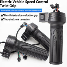 Load image into Gallery viewer, 3-Speed Electric Bike Scooter Speed Control Throttle Twist Grip Handlebar Accelerator for E-Bike &amp; E-Scooter Replacement

