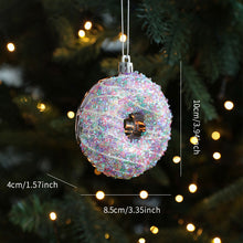 Load image into Gallery viewer, 1PC Christmas Hanging Pendant 3D Pink Powder Plastic Snowflake Xmas Tree Decor for Holiday Wedding Party Home
