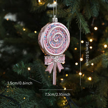 Load image into Gallery viewer, 1PC Christmas Hanging Pendant 3D Pink Powder Plastic Snowflake Xmas Tree Decor for Holiday Wedding Party Home
