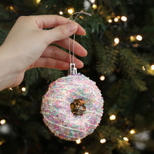 Load image into Gallery viewer, 1PC Christmas Hanging Pendant 3D Pink Powder Plastic Snowflake Xmas Tree Decor for Holiday Wedding Party Home
