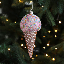 Load image into Gallery viewer, 1PC Christmas Hanging Pendant 3D Pink Powder Plastic Snowflake Xmas Tree Decor for Holiday Wedding Party Home
