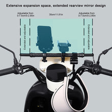 Load image into Gallery viewer, Motorcycle Multi-function Extension Navigation Mount with Reinforced Crossbarfor Scooter E-bike Rearview Mirror Balance Bar Modification
