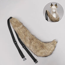 Load image into Gallery viewer, Handmade Cosplay Animal Ear Headband Red Fox Wolf King Cat Beast Ear Faux Fur Tail Golden Fox Anime Hair Accessories
