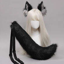 Load image into Gallery viewer, Handmade Cosplay Animal Ear Headband Red Fox Wolf King Cat Beast Ear Faux Fur Tail Golden Fox Anime Hair Accessories
