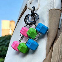 Load image into Gallery viewer, Gym Mini 3D Dumbbell Sports Keychain Fashion PVC Car Key Ring Student Backpack Pendant Fitness Inspiring Gifts
