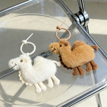 Load image into Gallery viewer, Cute Plush Camel Keychain Charm Mini Desert Camel Doll Pendant For Handbag Backpack Decoration Desert Tourism Couple Gifts
