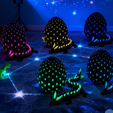 Load image into Gallery viewer, 3D Printed Dragon Egg Luminous 3D Dragon Egg Figurine Flexible Display Mystery Easter Toys Stress Relief for Home Office Decor
