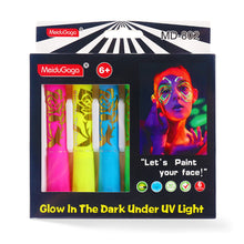 Load image into Gallery viewer, 6pcs Glow in the Dark Face Body Paint Set Makeup Special Effects Makeup For Kids Halloween Christmas Masquerade Cosplay Music Festival Event
