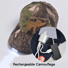 Load image into Gallery viewer, LED Lighted Baseball Cap Powered By USB / Button Battery Extended Brim Sun Hat Outdoor Camping Night Fishing Peaked Cap
