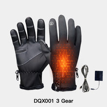 Load image into Gallery viewer, Winter Outdoor Cycling Electric Heated Gloves 3-Level Adjustable Waterproof Anti-Slip Thermal Touchscreen Ski Gloves
