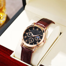 Load image into Gallery viewer, Fashion Men Quartz Watch Three Eyes Watch Alloy Wristwatches Luxury High-End Watch Gift Accessories
