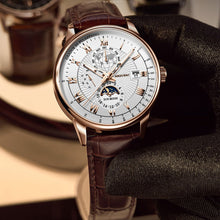 Load image into Gallery viewer, Luxury Men Quartz Watch Three-Eyes Calendar Watch Star Moon Pattern Casual Watch Clock Men Accessories Gift
