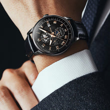 Load image into Gallery viewer, Luxury Men Quartz Watch Three-Eyes Calendar Watch Star Moon Pattern Casual Watch Clock Men Accessories Gift
