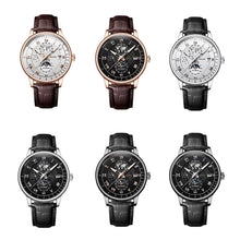 Load image into Gallery viewer, Luxury Men Quartz Watch Three-Eyes Calendar Watch Star Moon Pattern Casual Watch Clock Men Accessories Gift

