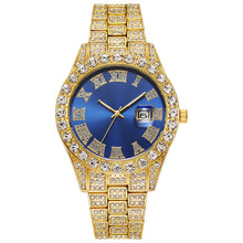 Load image into Gallery viewer, Fashion Hiphop Style Quartz Watch Man Wristwatch Roman Scale Diamond Calendar Watch Male Accessories Gift

