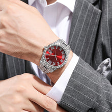 Load image into Gallery viewer, Fashion Hiphop Style Quartz Watch Man Wristwatch Roman Scale Diamond Calendar Watch Male Accessories Gift
