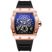 Load image into Gallery viewer, Men Barrel-Shaped Watch Fashion Business Sports Watch Quartz Wristwatch Silicone Watchband Calendar Watch Men Gift
