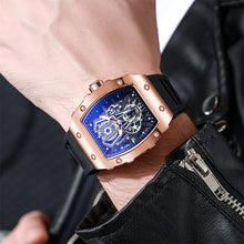 Load image into Gallery viewer, Men Barrel-Shaped Watch Fashion Business Sports Watch Quartz Wristwatch Silicone Watchband Calendar Watch Men Gift
