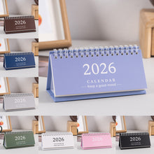 Load image into Gallery viewer, 2026 New Year Simple Style English Mini Desk Calendar Desktop Notepad Colorful Calendar Decoration Gift
