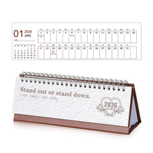 Load image into Gallery viewer, 2026 New Year Simple Style Fresh Mini English Calendar Colorful Memo Calendar Desktop Notepad Decoration Gift
