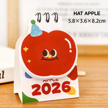 Load image into Gallery viewer, 2026 New Year Cute Mini Cartoon Apple Desk Calendar Student Memo Calendar Table Decoration Gift Children
