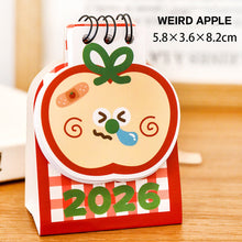 Load image into Gallery viewer, 2026 New Year Cute Mini Cartoon Apple Desk Calendar Student Memo Calendar Table Decoration Gift Children
