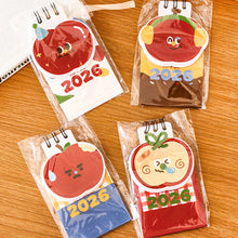 Load image into Gallery viewer, 2026 New Year Cute Mini Cartoon Apple Desk Calendar Student Memo Calendar Table Decoration Gift Children
