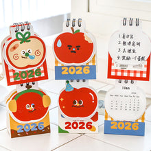 Load image into Gallery viewer, 2026 New Year Cute Mini Cartoon Apple Desk Calendar Student Memo Calendar Table Decoration Gift Children
